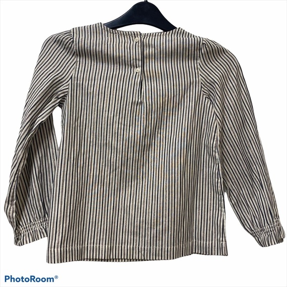 Cat & Jack Long Sleeve Shine Striped Top NWT - Picture 4 of 7